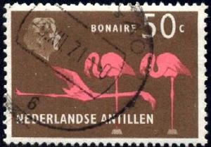 Bird, Flamingoes, Bonaire, Netherlands Antilles SC#253 used