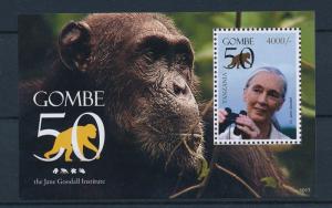 [27006] Tanzania 2010  Jane Goodall Chimpanzees MNH Sheet