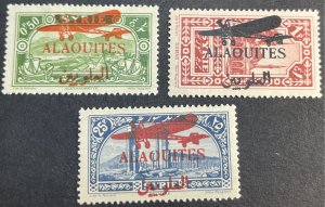 ALAOUITES/FRENCH  # C17-C19--MINT/HINGED---COMPLETE SET---AIR-MAIL---1929