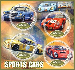 Stamps. Cars. Sports Car 1 2019 year 1+1 sheets perforated