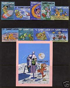 St Lucia 491-500 MNH Disney, Space, Mickey Mouse