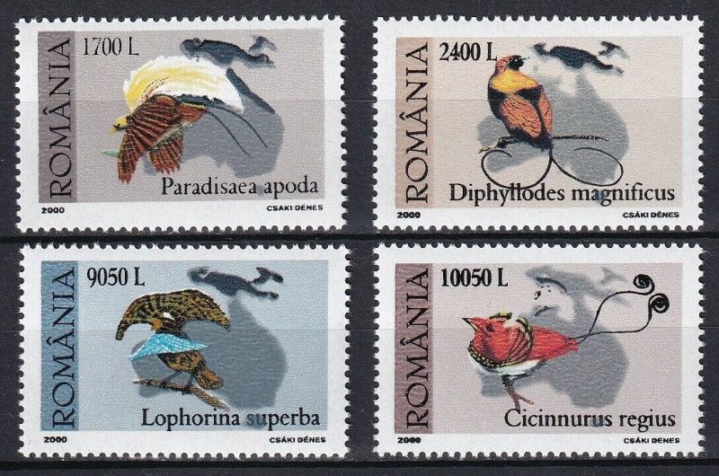 2000 Romania 5467-5470 Bird of paradise 6,00 €