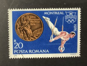 Romania 1976 Scott 2650 used - 20b, Montreal Olympic medals, Dan Grecu