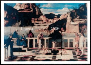 Uganda 1996 - Christmas Art - Souvenir Stamp Sheet - Scott #1454 - MNH