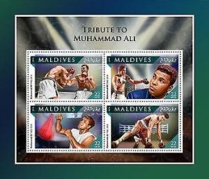 2016 Maldives Mnh. Muhammad Ali. Michel Code: 6726-6729  |  Scott Code: 3802