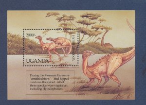 UGANDA - Scott 1005 - MNH S/S - Dinosaur - 1992