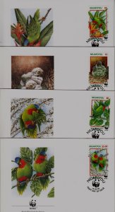 Niuafoou 202-05 FDC WWF-98/Parrots