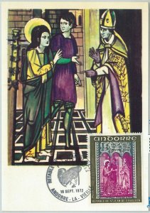 63366 - FRENCH ANDORRA - POSTAL HISTORY: MAXIMUM CARD - ART RELIGION 1972-