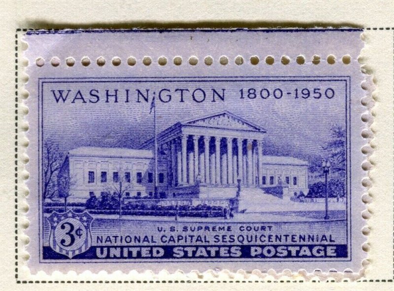 USA; 1950 early Commemorative Series Mint hinged 3c. value, National Capital