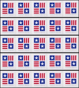 US 5756 Patriotic Block Nonprofit Org 5c coil strip (5x5 stamps) MNH 2023 