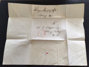 United States 1842  Cherry Valley New York Entire letter postal  Cover Ref 62291