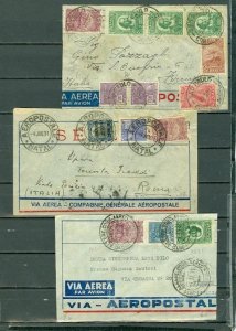 BRAZIL 1931-32  LOT of (3) AIR MAIL COVERS VIA AEROPOSTAL