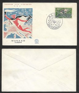 SE)1962 MONACO, EUROPE ISSUE, ILLUSTRATIONS 1ST DAY GANDON, FDC