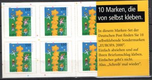 Germany Bund Scott # 2087a, mint nh, cpl stamp booklet, Mi # MH41