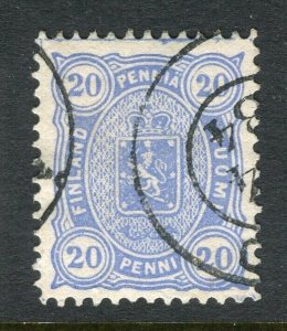 FINLAND; 1875-81 classic Helsingfors print issue used Shade of 20p.