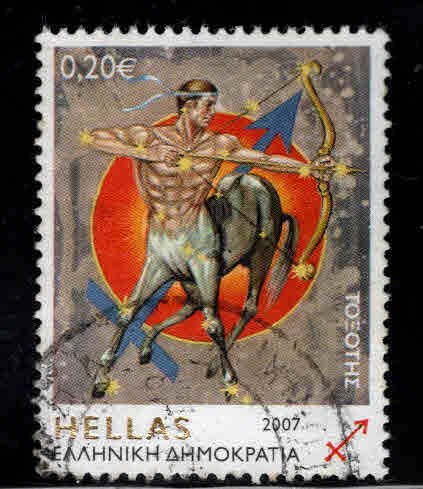 Greece Scott 2311 Used Sagittarius 2007 stamp