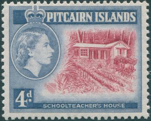 Pitcairn Islands 1958 4d carmine-red & deep ultramarine Type II SG23a MNH