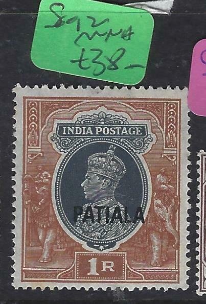 INDIA PATIALA   (P2107B)   KGVI 1R  SG 102   MNH