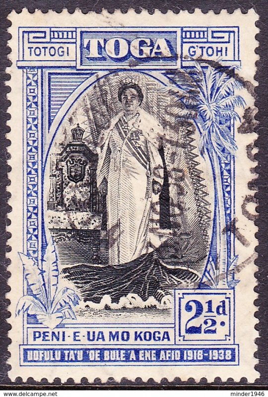 TONGA 1938 2.5d Black & Ultramarine SG73 Used