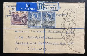 1958 Kakamega Kenya British KUT Airmail Registered Cover To Dublin Ireland