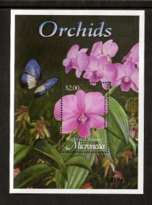 Micronesia 2002 - Orchids Flowers - Souvenir Stamp Sheet - Scott #522 - MNH