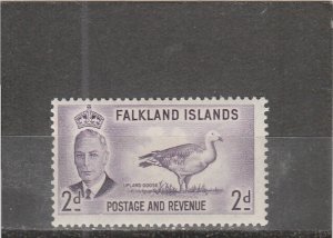 Falkland Islands  Scott#  109  MNH  (1952 Upland Goose)