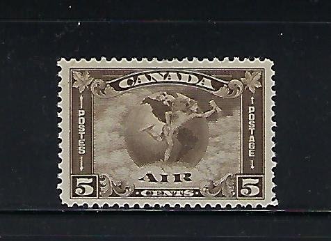 CANADA SCOTT #C2 1930  AIR MAIL 5 CENT (OLIVE BROWN) - MINT   HINGED