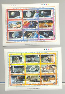 Sierra Leone #1069-1074 History of Space Exploration, Apollo 6v. imperf M/S of 9