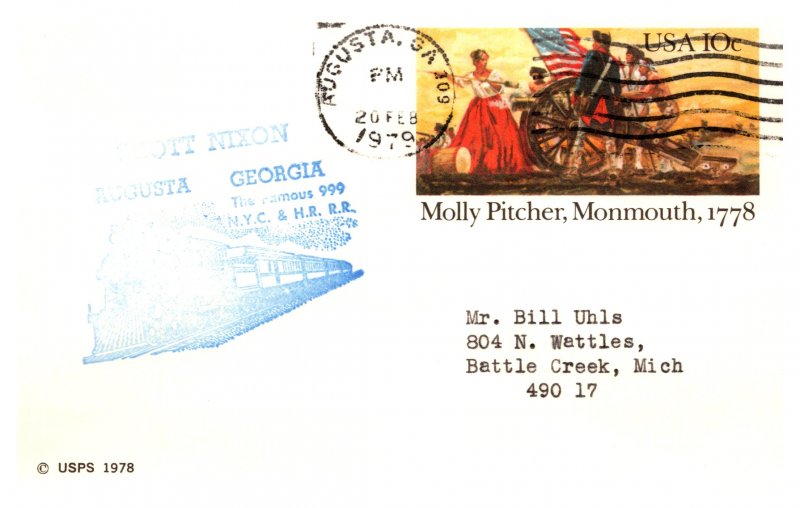 United States, Georgia, United States Government Postal Cards, Trains