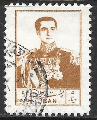 Iran 999: 5d Mohammad Reza Shah Pahlavi, used, F-VF