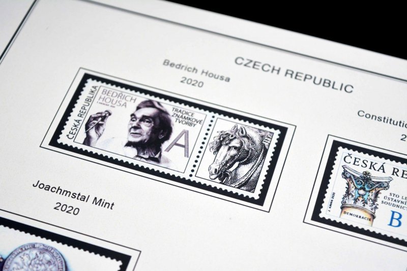 COLOR PRINTED CZECH REPUBLIC 2011-2020 STAMP ALBUM PAGES (70 illustrated pages)