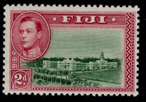 FIJI GVI SG255a, 2d green & magenta, LH MINT.