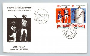 Antigua & Barbuda 1976 FDC - 200th Anniv American Independence - F13211 