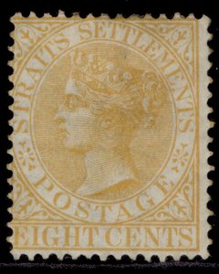 MALAYSIA - Straits Settlements QV SG14, 8c orange-yellow, M MINT. Cat £275.