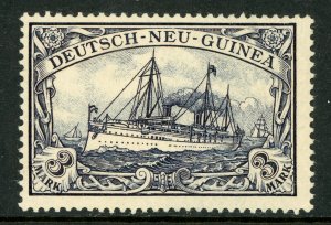 Germany 1901 New Guinea 3 Mark Black Violet Yacht Unwmk Scott # 18 MNH E376