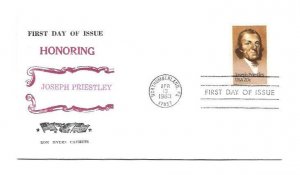 2038 Joseph Priestley, Ron Myers Cachets FDC