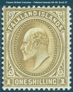 Falkland Islands Scott 27, SG 48 - LH