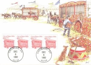 #2452B Circus Wagon 1900s Maxi FDC