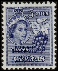 Cyprus 184 - Mint-H- 3m Grapes (Ovpt) (1960) (cv $0.50)