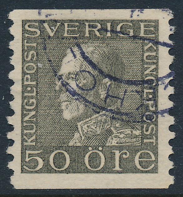 Sweden Scott 185 (Fa 192), 50ö grey Gustav V, F-VF Used