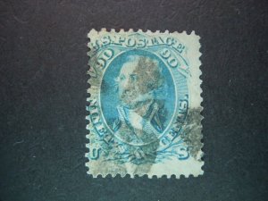 1861 #72 90c Washington Perf 12 Used No Grille  CV $600