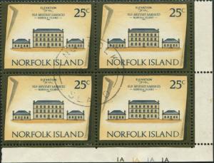 Norfolk Island 1973 SG145 25c Historic Building block FU