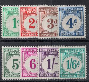 Gilbert and Ellice 1940 SC J1-J8 Mint Set SCV $104