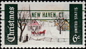 # 1384a MINT NEVER HINGED ( MNH ) PRE-CANS. CHRISTMAS WINTER SUNDAY IN MAINE