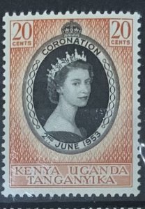 KEYNA ,UGANDA, TANGANYIKA 1953 CORONATION  SG165  LIGHTLY MOUNTED MINT