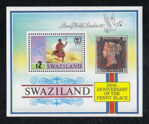 Swaziland Penny Black S/Sheet (Scott #559) MNH 