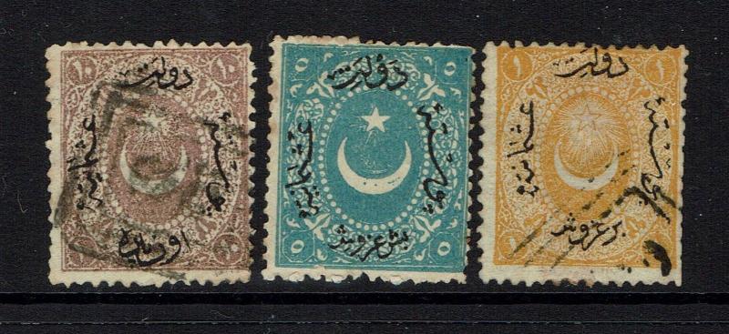 Turkey SC# 20 & 22 Used plus 24 Mint Hinged (Tone Gum) - 051417