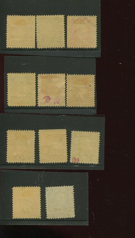 Guam 1-8 & 10-12S SPECIMEN Overprint RARE Mint Run on 11 Stamps  (By 701)