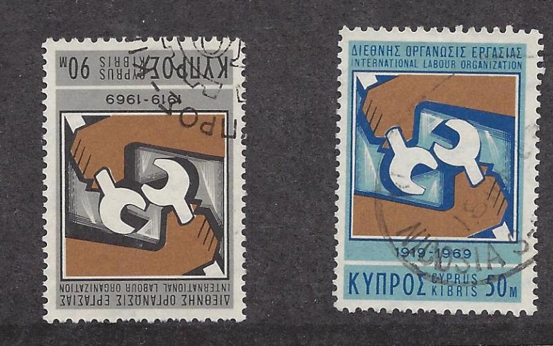 Cyprus, 322-23, ILO - 50th Singles,**Used**