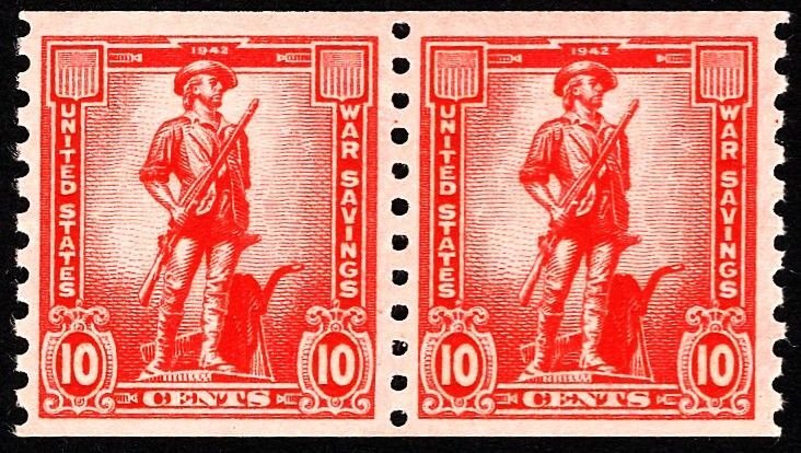 US WS12 MNH VF 10 Cent War Savings Pair